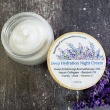 Load image into Gallery viewer, Relaxing & Rejuvenating - Deep Hydration Night Cream with Sleep Enhanced Aromatherapy Oils + Vegan Collagen