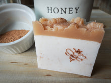 Load image into Gallery viewer, Bee Restored - Honey, Shea Butter, Moroccan Red Clay & Oatmeal - Double Layer Soap