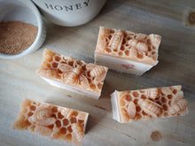 Load image into Gallery viewer, Bee Restored - Honey, Shea Butter, Moroccan Red Clay & Oatmeal - Double Layer Soap