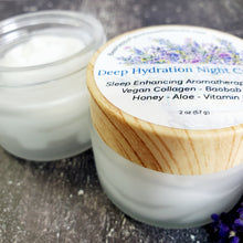 Load image into Gallery viewer, Relaxing &amp; Rejuvenating - Deep Hydration Night Cream with Sleep Enhanced Aromatherapy Oils + Vegan Collagen
