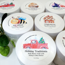 Load image into Gallery viewer, Luxurious Body Butter in Cozy Festive Holiday Aromas
