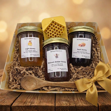 Load image into Gallery viewer, LIMITED RELEASE - Honey Taster Set of  3 Boutique Varietals - Honey Gift Set
